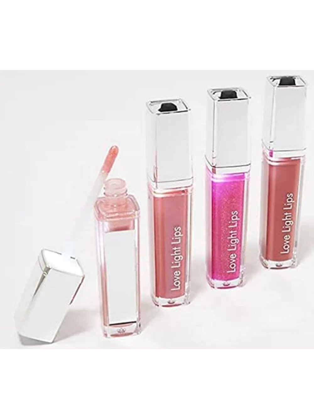 Lighted Lip Gloss with Mirror | 4 Vibrant Shades | Perfect Gift for Holidays